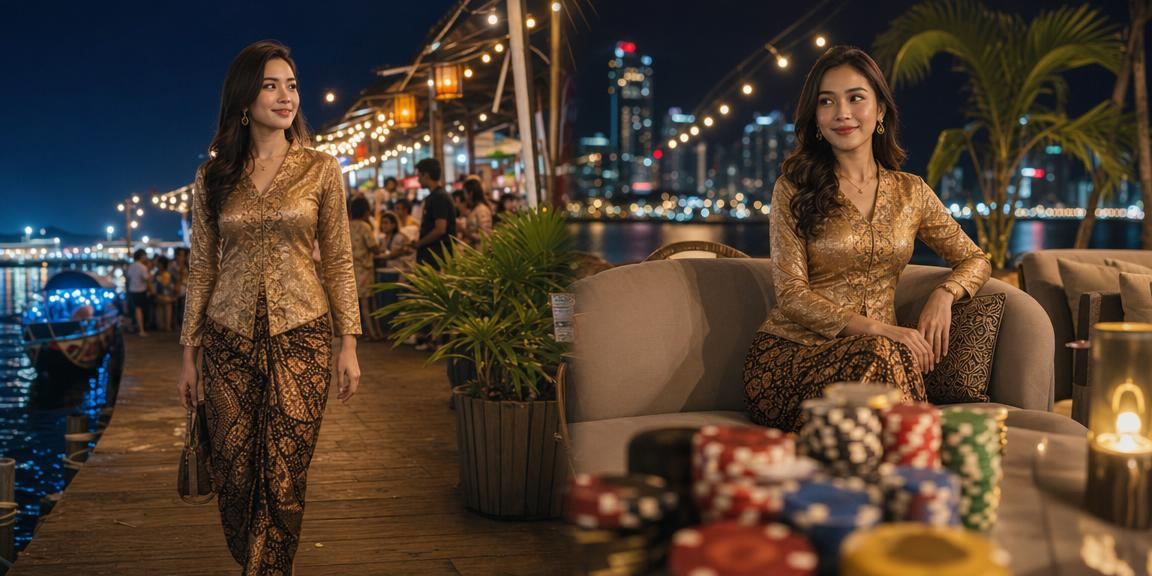 Pemain Malaysia menyertai pertaruhan dalam talian dengan skrin jackpot besar bersinar